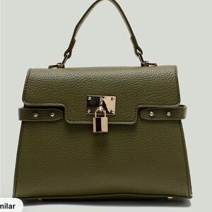 Elegant Olive Green Handbag